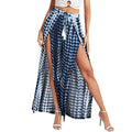 Fashion Printed Wide Leg Pants Women Culottes Front Split Bloomers Palazzo Pants Beach Style Cover Ups Women Wide Leg Trousers