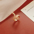 the SERPENT - Fashion Sliver Color Cubic Zirconia Snake Ring for Women Open Adjustable Finger Rings