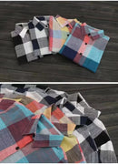 the PLAID BOHO - Women's Elegant Plaid Cotton Chic Blouses