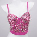 the JEWELED POPSTAR - Sexy Club Corset Streetwear Casual Camis Summer Party Fashion Tank Tops