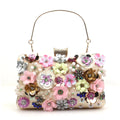 the FLOWER SHOP - Fashion Women Bags, Flower Diamonds Embroidery Small Clutch, Luxury Lady Handbags, Evening Bags, New Arrival Chain Shoulder Purse