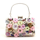 the FLOWER SHOP - Fashion Women Bags, Flower Diamonds Embroidery Small Clutch, Luxury Lady Handbags, Evening Bags, New Arrival Chain Shoulder Purse