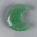 the MOON STONE - Crystal Mini Moon Ornament, Natural Stone Rose Quartz Hand Carved Chakra Feng Shui Healing Meditation Figurine, Home Decoration