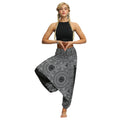 Women's Drop Crotch Ankle Balloon Joggers,Cotton Boho Hippie Harem Pants,Casusal Oversized Palazzo Meditation Pants