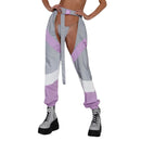 the CHAPS - Women's Festival Rave Pants Chaps Sexy Bottomless Hollow Out Patchwork Solid Loose Fit Buckle Trousers for Club Wear