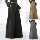 the PLEATED PANTS - Women's Fashion Fleece Palazzo Pants Cotton/Linen Comfy Baggy Trousers with Pockets