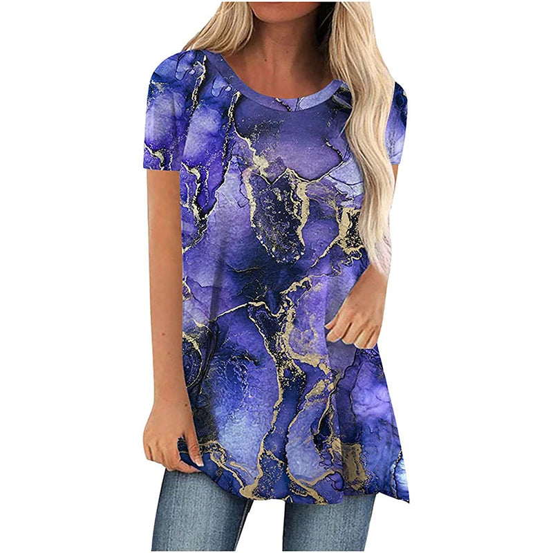 Fashion Butterfly Floral T-Shirts Gradient 3D Print Women Oversized Streetwear T Shirt Tunic Tops Harajuku Female Tees Clothing