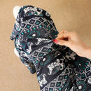 the SACRED ELEPHANT - Wide Leg High Waist Elephant Print Thin Straight Casual Bottoms Boho Pants