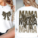 the CAMO MAMA - Women Mama Camo Coquette Bow Oversized Sweatshirts