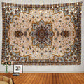 the PERSIAN RUG - Round Mandala Blue/Grey Tapestry Eastern Oriental Persian Textile Pattern Wall Hanging, Large Tapestry Decorations