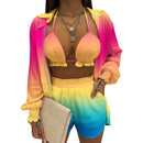 the BIKINI PARTY - Summer Beach Fashion Spring Sling Tops Long Shirt Short Pants 3-Piece Sets for Women
