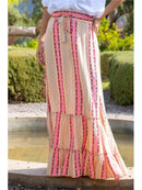 the SUNDAY STROLL - Boho Fashion Long Floral Summer/Autumn Loose Casual Elastic Waist Big Hem Long Skirts