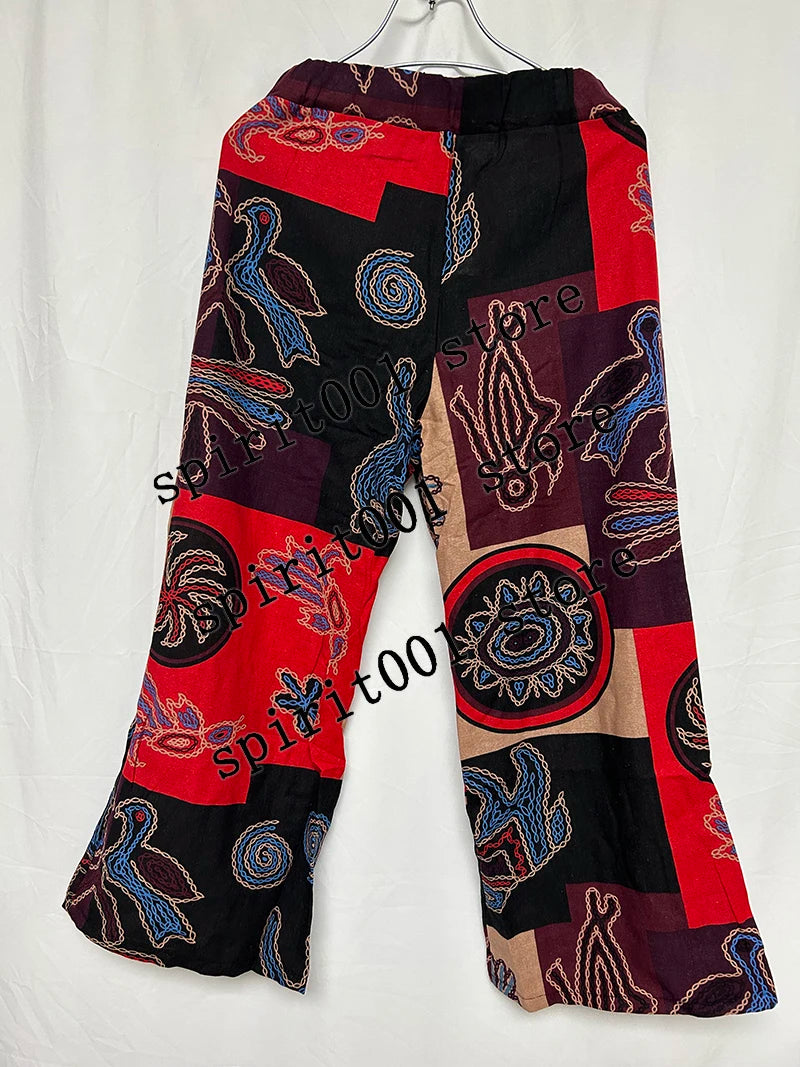 2022 Ladies 5XL Wide Leg Boho Yoga Harem Pants Gypsy Hippie Thai Boho Court Women's Pants Ruched Waist Aladdin Women's Pants