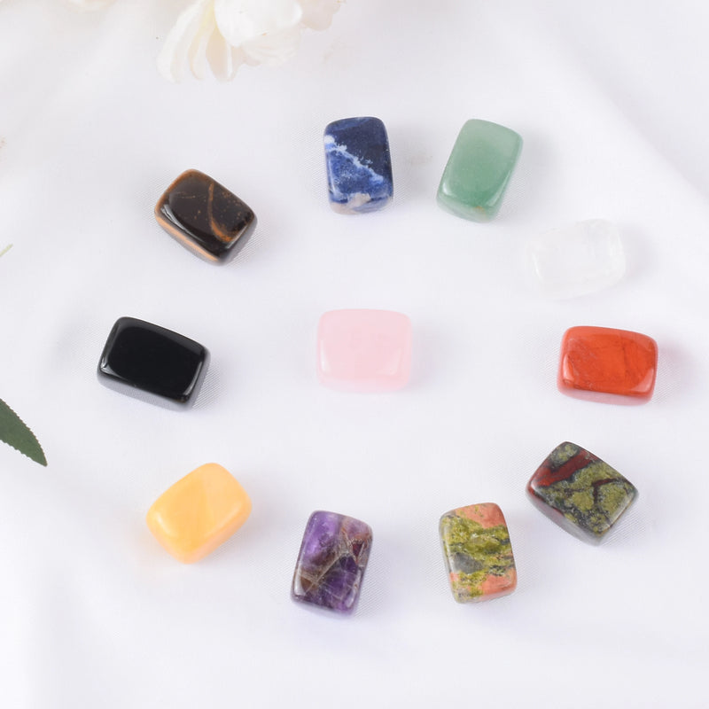 10 Pcs /Set Home Decoration Craft Stones Gifts Natural Stone Set Natural Tumbled Stone  Chakra Reiki Healing Stone Ornament