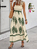 the PALM BEACH - Casual Bohemian Summer Loose Sleeveless A-Line Long Boho Casual Midi Dress