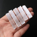 the SELENITE STICK - Natural Gypsum Sticks, Raw Gemstone White Selenite Wand, Reiki Energy Jewelry Making Healing Stone Crystal Quartz