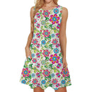 the EXOCTIC BOHO - Bohemian Hawaiian Style Summer Sleeveless Short Skirt Fashion Beach Surfing Party Dress for Women