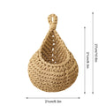 the WOVEN - 1PC Hanging Fruit Basket, Boho Jute Hanging Organizing Baskets, Handwoven Decorative Kitchen Fruit Vegetable Storage Baskets