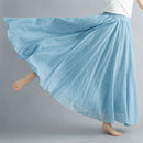 the 50's RETRO - Elegant Vintage Bohemian Fashion Cotton Linen Long Skirt