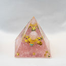 the GENERATOR - Natural Crystal Energy Generator Pyramid, Peridot Amethyst Reiki Healing Chakra Resin Pyramid, Egyptian Decor Room Decoration 1pc