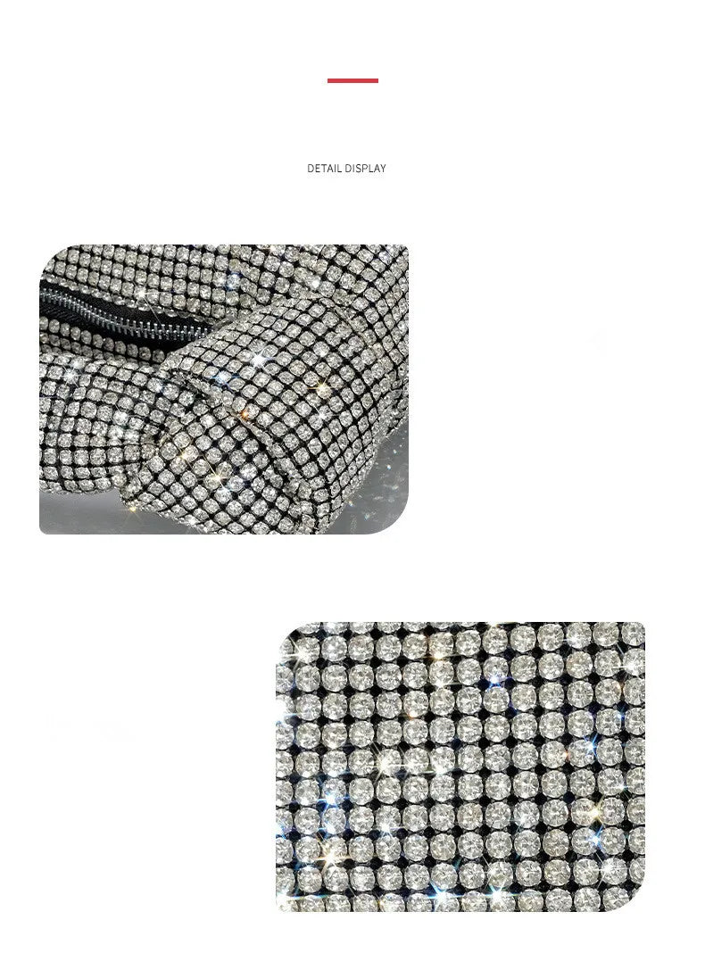 the KNOTTED RHINESTONE - Handle Rhinestones Knot Evening Bags, Silver Crystal Top Handle Bag for Women, Purses and Handbags Luxury Designer Handbag Tote