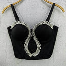 the JEWELED POPSTAR - Sexy Club Corset Streetwear Casual Camis Summer Party Fashion Tank Tops