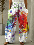 the CAT BOHOS - Urban Street Fashion Casual Loose Long Style Cartoon Cat Color 3D Printed Double Side Pocket Pants