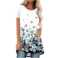 New Colourful Floral 3D Print T-Shirts Streetwear Women Casual Short Sleeve T Shirt Oversized Tunic Y2K Tops Tees Woman Clothing