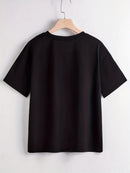 the SUNSHINE - Women's Sunflower & Cat Print Short Sleeve Crew Neck Casual Top for Summer/Spring T-Shirts