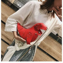 the DINO-MYTE - Trend Fashion 3D Dinosaur Design Rivets PU Leather Chain Purse, Shoulder Bag Tote, Crossbody Mini Messenger Bag