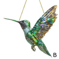 the SUNCATCHER - Winged Hanging Cardinal Christmas Ornaments, Hummingbird Suncatchers Gift