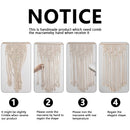 the WOVEN WALL - Macrame Wall Hanging Tapestry, Handmade Ethnic Chic Tapestry, Woven Wall Art Décor, Beige Tassel Cotton Crochet Decoration