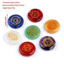 the COLORFUL CHAKRA - 7Pcs/Set Chakra Reiki Healing Crystal Stone Set, Yoga Energy Natural Stone Carved for Meditation Balancing