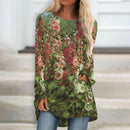 the TUNIC - Floral Painting 3D Print Long Sleeve Fashion Long Tunic Tops for Women