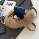 the FUR BALL - Plush Shoulder Bag, Women Soft Fluffy Crossbody Bag, Faux Fur Luxury Handbag, Winter Women's Bag, Clutch Purse for Women