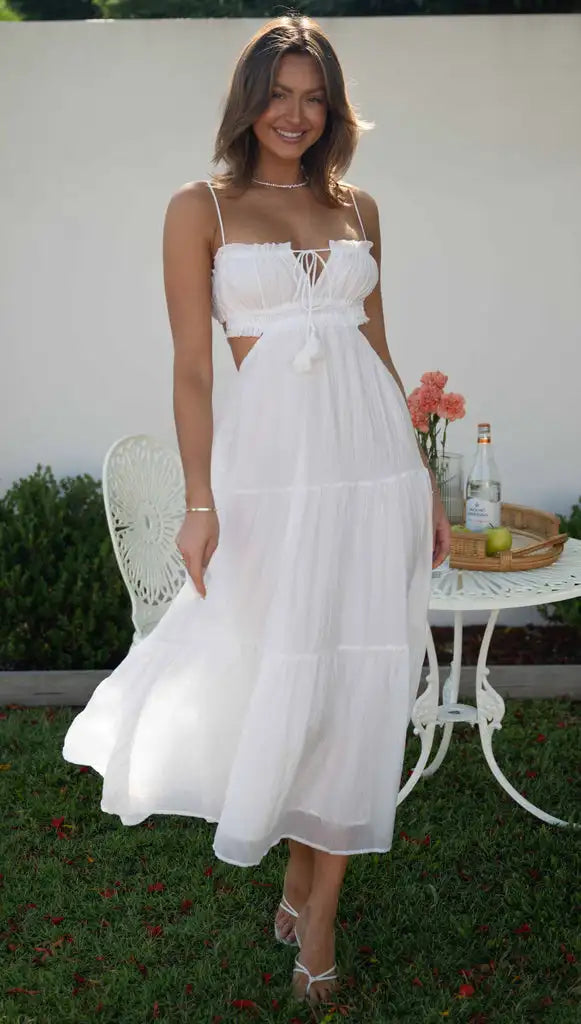 Trendy Casual Summer White Dress for Women Cover-ups Outfits New Boho Hippie Chic Long Maxi Dresses Elegant Party Beachwear