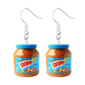 the PANTRY - Canned Bottle Snack Design Dangle Earrings, Cute Acrylic Jewelry Creative Food Ornaments