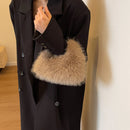 the FUR BALL - Plush Shoulder Bag, Women Soft Fluffy Crossbody Bag, Faux Fur Luxury Handbag, Winter Women's Bag, Clutch Purse for Women