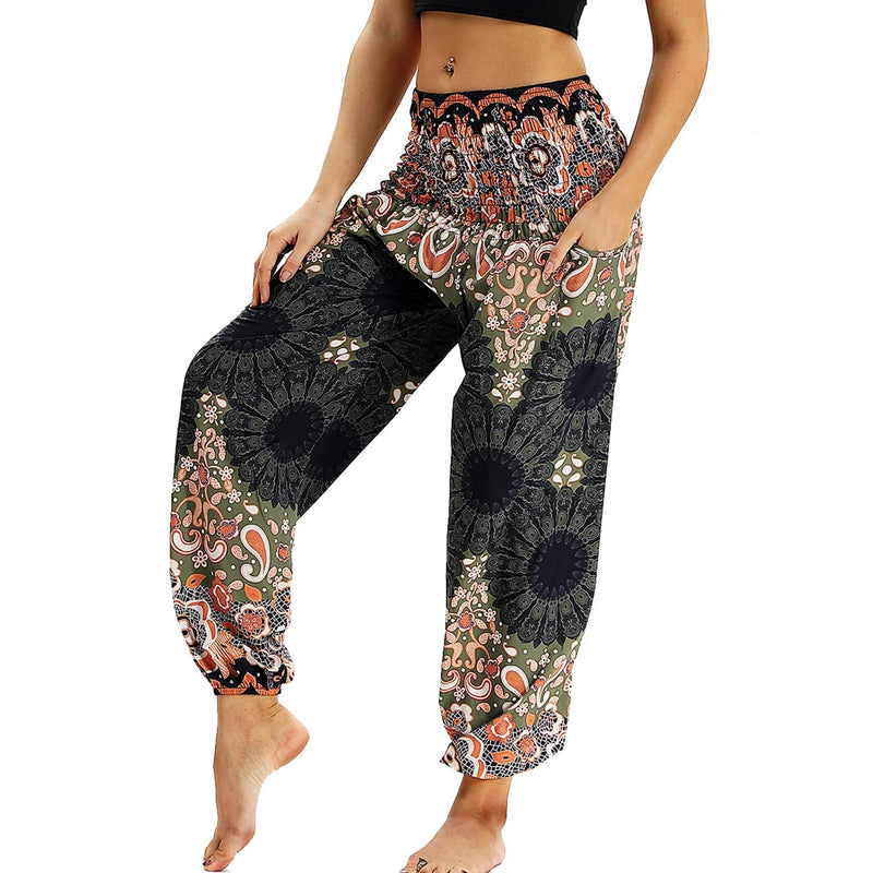 Hippie Harem Pants For Women, Women's  Modal Cotton Soft Bloomer,Sports Dance Jogger Pants With Pocket