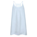 the NEON BOHO - Summer Beach Loose Casual Sleeveless Spaghetti Strap Hollow Out Mini Dress