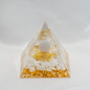 the GENERATOR - Natural Crystal Energy Generator Pyramid, Peridot Amethyst Reiki Healing Chakra Resin Pyramid, Egyptian Decor Room Decoration 1pc