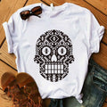 Women&#39;s T-shirt Harajuku Skull Deer Camouflage Burlap Turban T-shirt Clothes Short Sleeve Graphic T-shirt Tops in the Woods