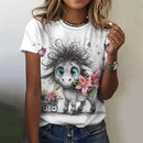 the ANIMAL FARM - Women's Animal Print Casual Short Sleeve 3D Fashion O-Neck Pullover Oversized T-Shirts