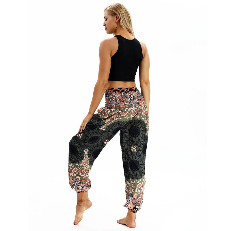 Hippie Harem Pants For Women, Women's  Modal Cotton Soft Bloomer,Sports Dance Jogger Pants With Pocket