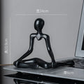 the STICK PEOPLE - 1pc Plastic Thinker Statues Abstract Mini Characters Figurines, Home Office Study Room Bookshelf Decor Accessories