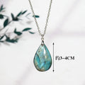 the TEARDROP - Nature Labradorite Drop Blue Flash Unique Gemstone Pendant Gift