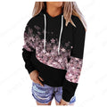 Floral 3d Print Graphic Hoodie Women Fashion Hoodies Sweatshirt Women Sweats Oversized Coat Heart Sweatshirt Pocket Pullovers