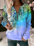 3d Butterfly Print Hoodies Women Fashion Zipper Hoodies Floral Sweatshirt Zip Up Hoody Oversized Sudaderas Crewneck Coats Ladies