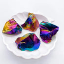 the AURA OBSIDIAN - 1PC Natural Crystal Aura Obsidian Electroplated Glitter Raw Stone, Gemstone Mineral Specimen, Home Decoration Reiki Healing Gift