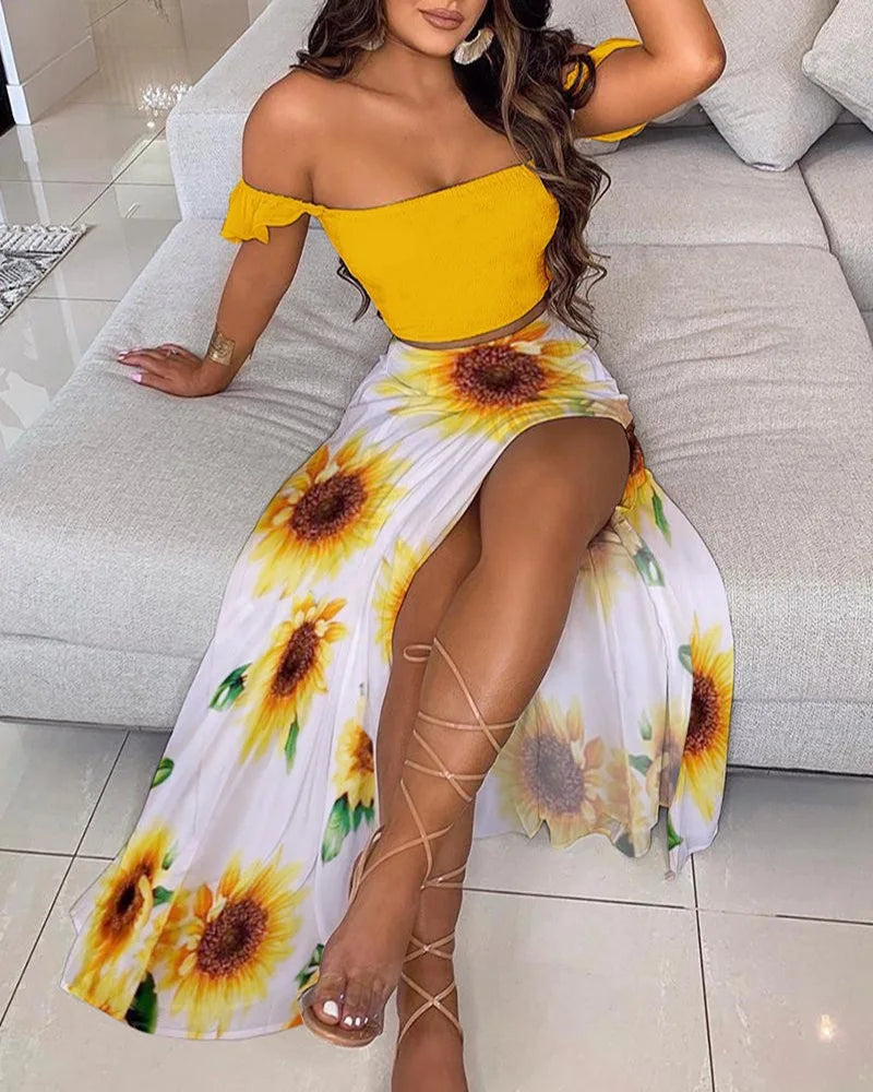 Elegant Women's Dresses Combination Sexy Sets Summer Bohemian Set For Women 2 Piece Sets Women Outfit Summer 2024 Костюм С Юбкой